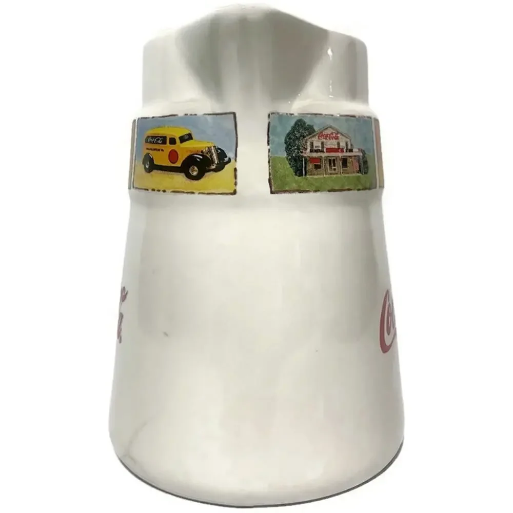 Vintage Gibson Retro Coca-Cola White Glass Pitcher 2 Quart